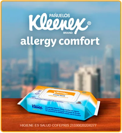Pañuelos húmedos desechables Kleenex Allergy