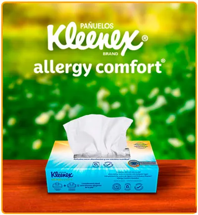 Pañuelos Kleenex Allergy brindan comodidad a síntomas de alergias