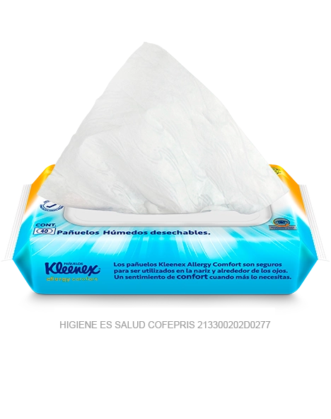 Secos Kleenex Allergy comodidad a síntomas de